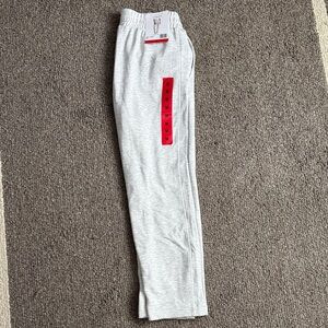 Danskin Light Gray Joggers with Red Stripe